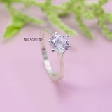 Nhẫn Bạc Nữ Trơn Đính Đá Sang Trọng  N2409010076