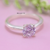 Nhẫn Bạc Nữ Trơn Đính Đá Sang Trọng  N2409010079