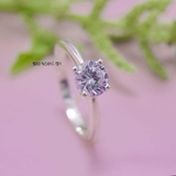 Nhẫn Bạc Nữ Trơn Đính Đá Sang Trọng  N2409010079