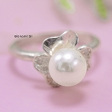 Nhẫn Bạc Nữ Ngọc Trai Hình Bông Hoa N2409060066