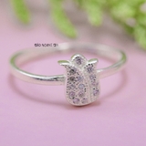 Nhẫn Bạc Nữ Teen Hình Hoa Tuylip N2408280064