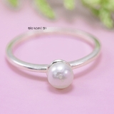 Nhẫn Bạc Nữ Ngọc Trai Nhỏ Xinh N2409060077