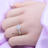 Nhẫn Bạc Nữ Hình Bông Hoa Đính Đá Sang Trọng  N2409020010
