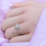 Nhẫn Bạc Nữ Thiết Kế Hình Tròn Đính Đá Sang Trọng  N2409010106