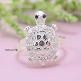 Nhẫn Bạc Nữ Con Rùa Đính Đá Sang Trọng N2409030023