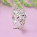 Nhẫn Bạc Nữ Trơn Thiết Kế Chạm Khắc Chữ Cái N2408260004