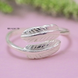 Nhẫn Bạc Nữ Thiết Kế Mẫu Nhẫn Mở Hình Chiếc Lá N2409020071