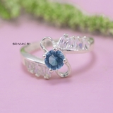 Nhẫn Bạc Nữ Phong Thủy Đá Xanh Dương N2409050027