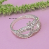 Nhẫn Bạc Nữ Trơn Hình Mặt Nạ Hoa Xinh Xắn N2408260049