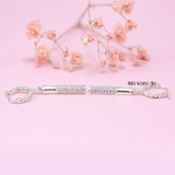 Bông Tai Bạc Nữ Khong Tròn Hình Trụ Đính Đá Đẹp Xinh H2410260020