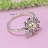 Nhẫn Bạc Nữ Trơn Hình Cúc Họa Mi Xinh Xắn N2408260036