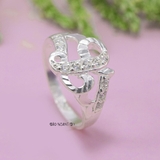 Nhẫn Bạc Nữ Trơn Đính Đá Sang Trọng N2408260015