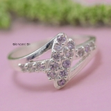 Nhẫn Bạc Nữ Trơn Đính Đá Sang Trọng N2408260013