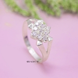 Nhẫn Bạc Nữ Trơn Thiết Kế Quả Trám Đính Đá N2408260006