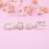 Bông Tai Bạc Nữ Khong Tròn Hoa Đào Trẻ Trung Xinh Xắn H2410250089