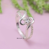 Nhẫn Bạc Nữ Thiết Kế Cách Điệu Đính Đá Sang Trọng  N2409010095