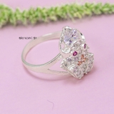 Nhẫn Bạc Nữ Cóc Ngậm Ngọc Tài Lộc Đính Đá Sang Trọng N2409030021