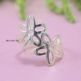 Nhẫn Bạc Nữ Teen Trơn Hình Bông Hoa N2408270028