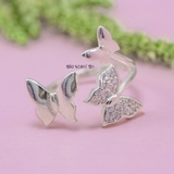 Nhẫn Bạc Nữ Thiết Kế Mẫu Nhẫn Mở Hình Cánh Bướm