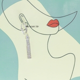 Bông Tai Bạc Nữ Khong Tròn Hình Trụ Đính Đá Đẹp Xinh H2410260020