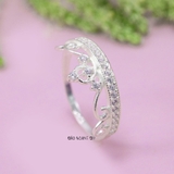 Nhẫn Bạc Nữ Trơn Hình Vương Miện Đính Đá N2408250061