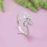 Nhẫn Bạc Nữ Thiết Kế Hình Bông Hoa Đính Đá Sang Trọng  N2409010101