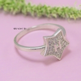 Nhẫn Bạc Nữ Trơn Ít Đá Thiết Kế Chữ H N2408250055