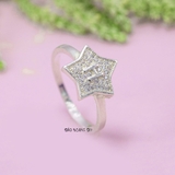 Nhẫn Bạc Nữ Trơn Ít Đá Thiết Kế Chữ H N2408250055