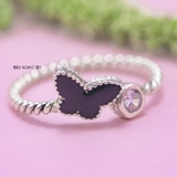 Nhẫn Bạc Nữ Teen Xoắn Mẫu Nhẫn Mở Hình Cánh Bướm N2408280076