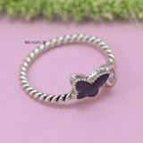 Nhẫn Bạc Nữ Teen Xoắn Mẫu Nhẫn Mở Hình Cánh Bướm N2408280076