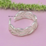 Nhẫn Bạc Nữ Teen Mẫu Nhẫn Mở Hình Bông Lúa N2408270018