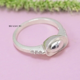 Nhẫn Bạc Nữ Trơn Thiết Kế Hình Nén Bạc N2408260046