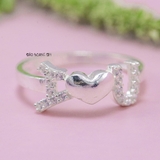 Nhẫn Bạc Nữ Teen Thiết Kế Chữ I LOVE YOU N2408280047