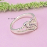 Nhẫn Bạc Nữ Trơn Thiết Kế Đính Đá N2408260007