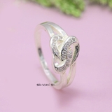 Nhẫn Bạc Nữ Trơn Thiết Kế Đính Đá N2408260007