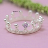 Nhẫn Bạc Nữ Trơn Hình Vương Miện Đính Đá N2408250062