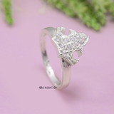 Nhẫn Bạc Nữ Trơn Hình Vương Miện Đính Đá N2408250058
