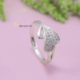 Nhẫn Bạc Nữ Trơn Thiết Kế Đính Đá Sang Trọng N2408260033