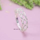 Nhẫn Bạc Nữ Trơn Thiết Kế Đính Đá N2408260048