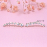 Bông Tai Bạc Nữ Kiểu Đường Cong 7 Viên Đá Lấp Lánh H2410290001