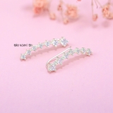 Bông Tai Bạc Nữ Kiểu Đường Cong 7 Viên Đá Lấp Lánh H2410290001