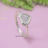 Nhẫn Bạc Nữ Trơn Hình Trái Tim Đính Đá N2408260016