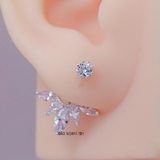 Bông Tai Bạc Nữ S925 Hình Vương Miện Đính Đá Sang Trọng