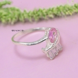 Nhẫn Bạc Nữ Phong Thủy Đá Hồng N2409040088