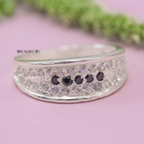 Nhẫn Bạc Nữ Trơn Đính Đá N2408270002