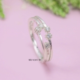 Nhẫn Bạc Nữ Trơn Thiết Kế Đính Đá N2408260051
