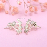 Bông Tai Bạc Nữ Hình Chiếc Quạt Xòe Hoa H2410280103