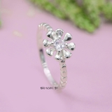 Nhẫn Bạc Nữ Teen Hình Bông Hoa Đính Đá N2408270029
