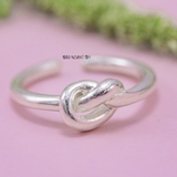 Nhẫn Bạc Nữ Teen Mẫu Nhẫn Mở Hình Nút Thắt N2408280070