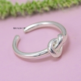 Nhẫn Bạc Nữ Teen Mẫu Nhẫn Mở Hình Nút Thắt N2408280070